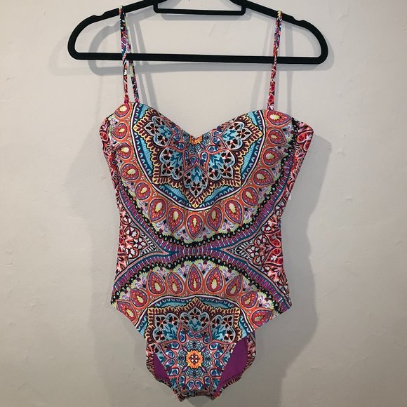 Kenneth Cole Reaction MANDALA PRINT ONE PIECE - Picture 3 of 4